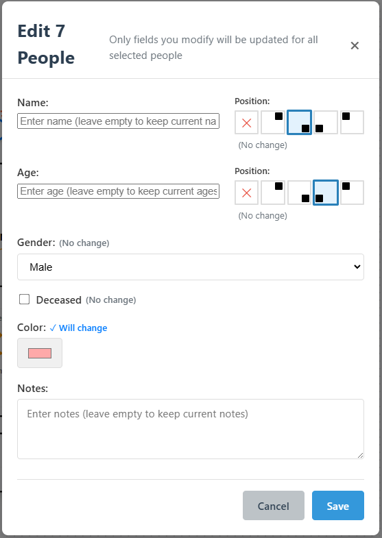 Bulk Editing Interface